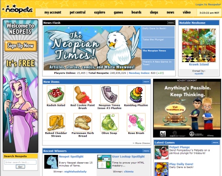 Neopets item database prices